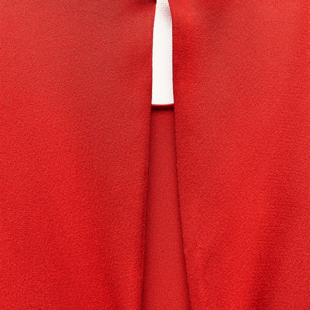 ZARA NWT RED DRESS BACK V-NECK ZW COLLECTION - Picture 12 of 13